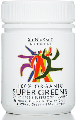 synergy natural 100 organic super greens 100g