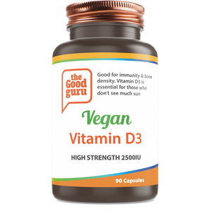 the Good guru Vegan Vitamin D3 High Strength 2500iu 90's