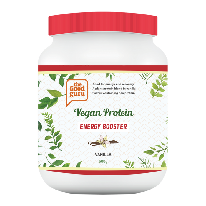 the Good guru Vegan Protein Energy Booster Vanilla 500g