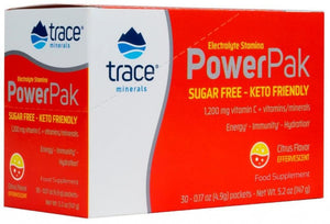 Trace Minerals Electrolyte Stamina Power Pak Keto Friendly Citrus 30's