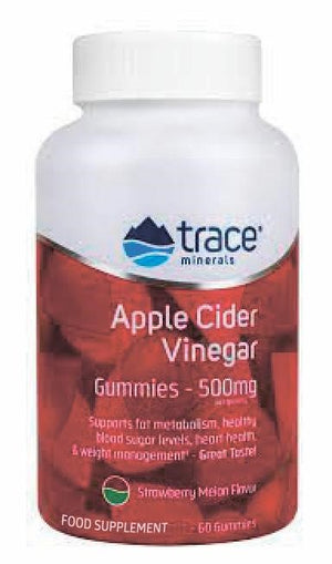 Trace Minerals Apple Cider Vinegar Gummies 500mg Strawberry Melon 60's