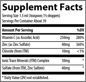 Trace Minerals Vitamin C + Ionic Zinc 59ml