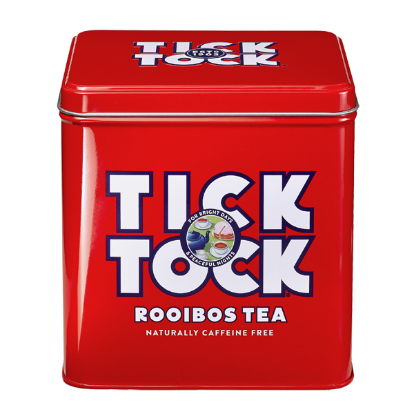 Tick Tock  Caddy + Rooibos Tea 40 Teabags