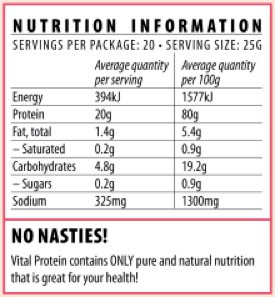 Vital Health Vital Protein (Pea Protein) Strawberry 1kg