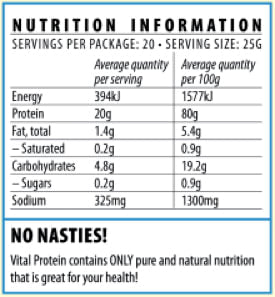 vital protein pea protein vanilla 500g