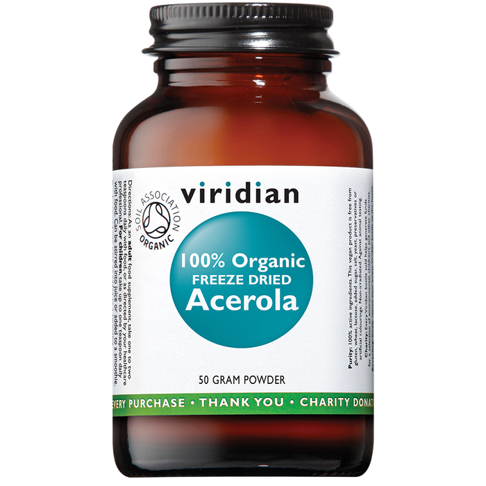 Viridian 100% Organic Freeze Dried Acerola 50g