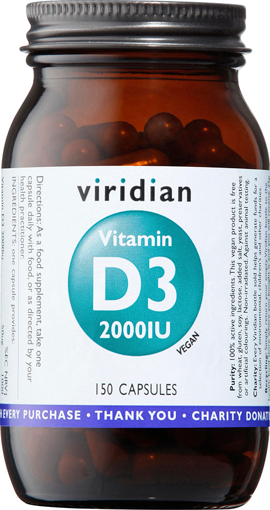 Viridian Vitamin D3 2000iu 150's