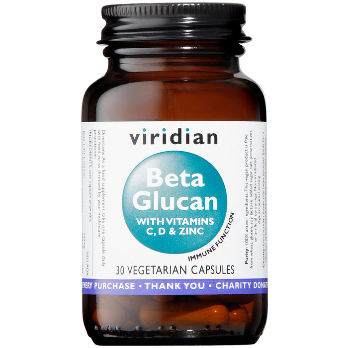 Viridian Beta Glucan with Vitamins C, D & Zinc 30's