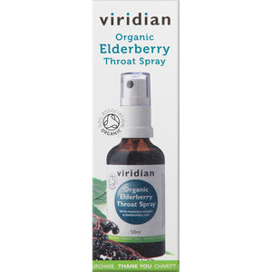 organic elderberry throat spray 50ml