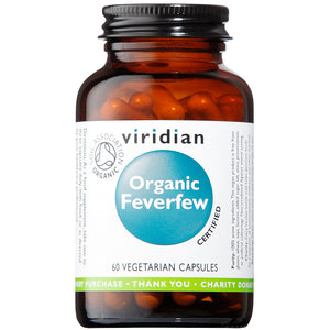 Viridian Organic Feverfew Leaf 350mg 60's