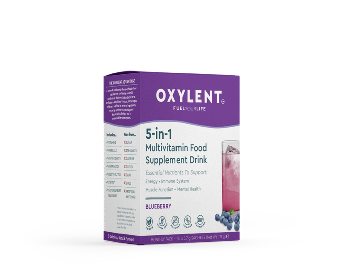 Oxylent 5-in-1 Multivitamin Food Supplement Drink Blueberry 30's