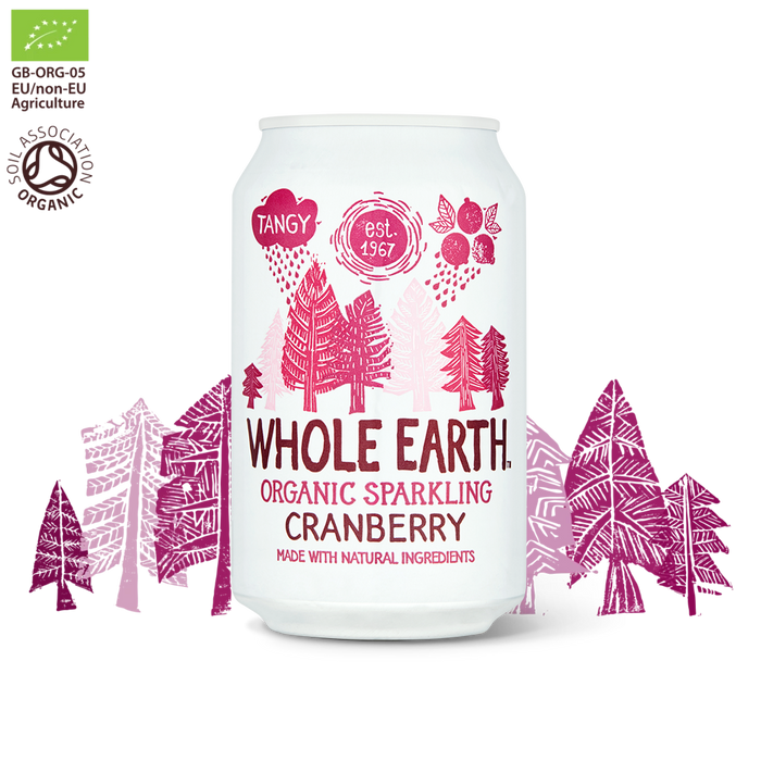 Whole Earth  Organic Sparkling Cranberry 330ml