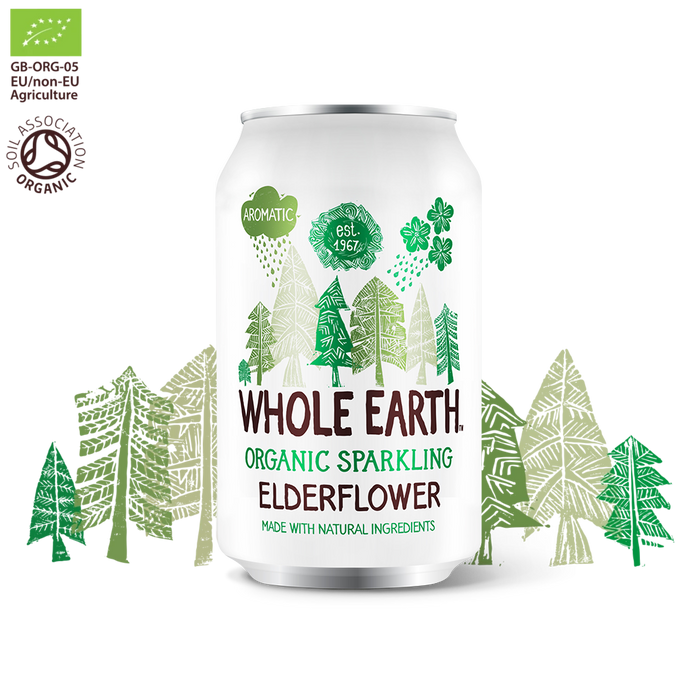 Whole Earth  Organic Sparkling Elderflower 330ml