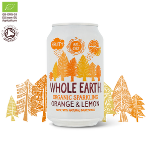 Whole Earth  Organic Sparkling Orange & Lemon 330ml