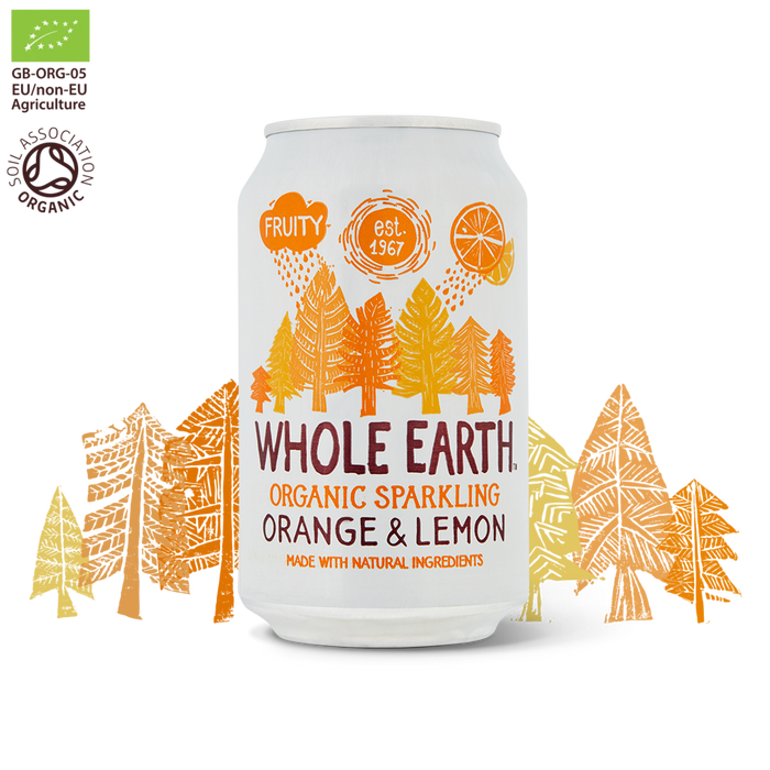 Whole Earth  Organic Sparkling Orange & Lemon 330ml