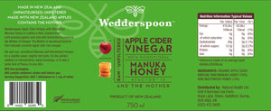 apple cider vinegar with manuka honey 750ml