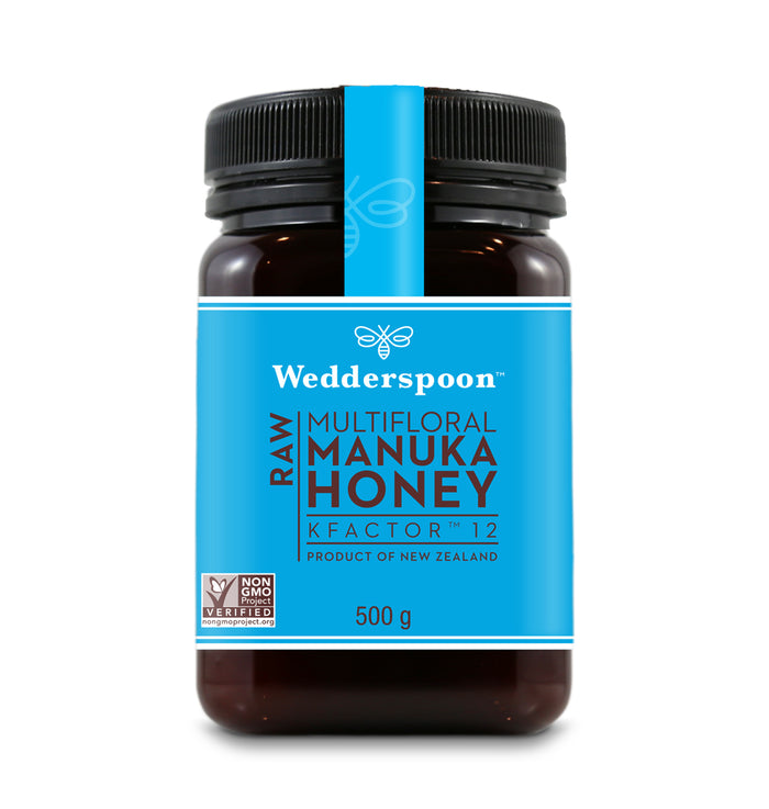 Wedderspoon Raw Multifloral Manuka Honey K Factor 12 500g