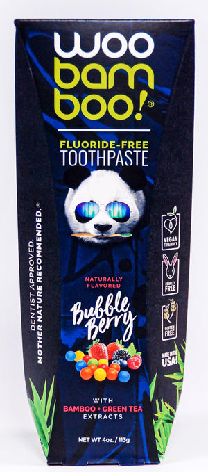 Woobamboo Fluoride-Free Toothpaste Bubble Berry 113g