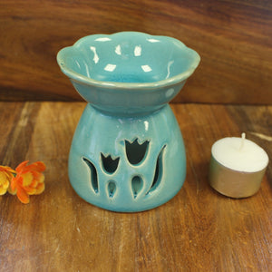 Tulip Design Oil Burner - Green