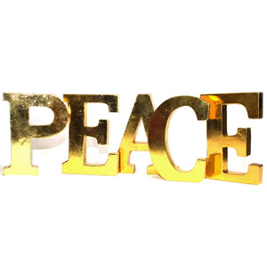 Shabby Chic Letters Gold - PEACE