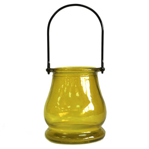 Recycled Candle Lantern - Yellow