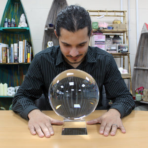 Crystal Ball on Stand 200mm