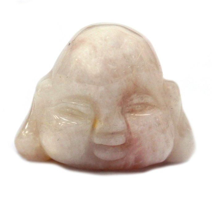 Gemstone Buddha Head - Rose Quartz