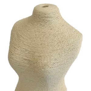 Natural Jewellery Display - Mannequin on Wooden Stand - Cream
