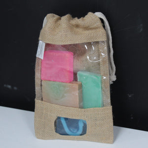 Lrg - Jute Window Bag 25x16cm & pocket