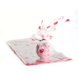 Red & White Hearts - Bath Bomb Wrap 40cm - (200 sheets)