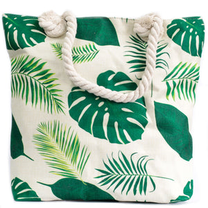 Rope Handle Bag - Tropical Greens