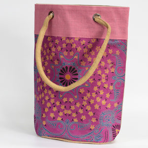 Barrel Shopping Bag 38x37cm Pink Alpana (asst)