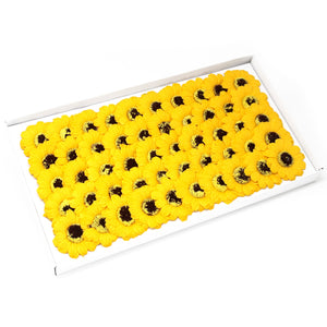 10 x Craft Soap Flowers - Sml Sunflower - Yellow