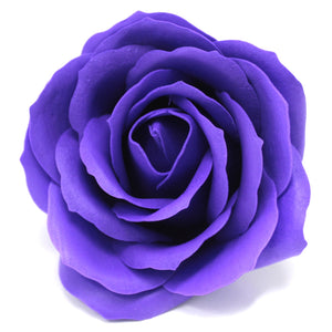 10 x Craft Soap Flowers - Lrg Rose - Violet
