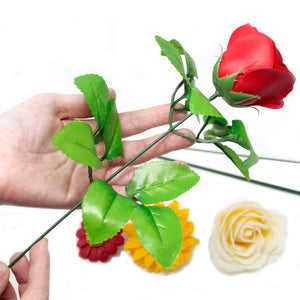 10 x Craft Soap Flowers - Med Rose - Sky Blue