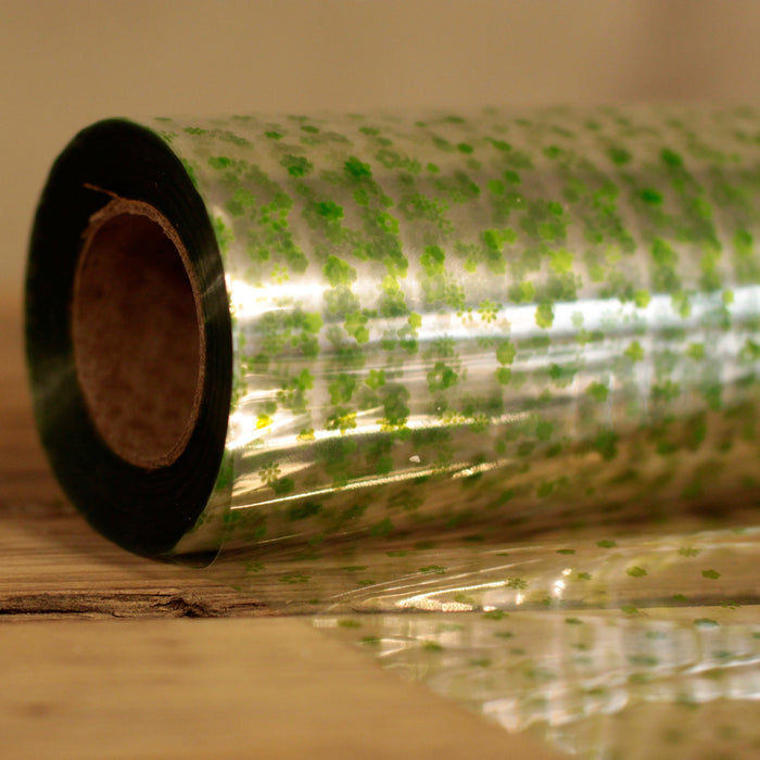 Green Flower Pattern - Film Wrap - 80cm x 100m