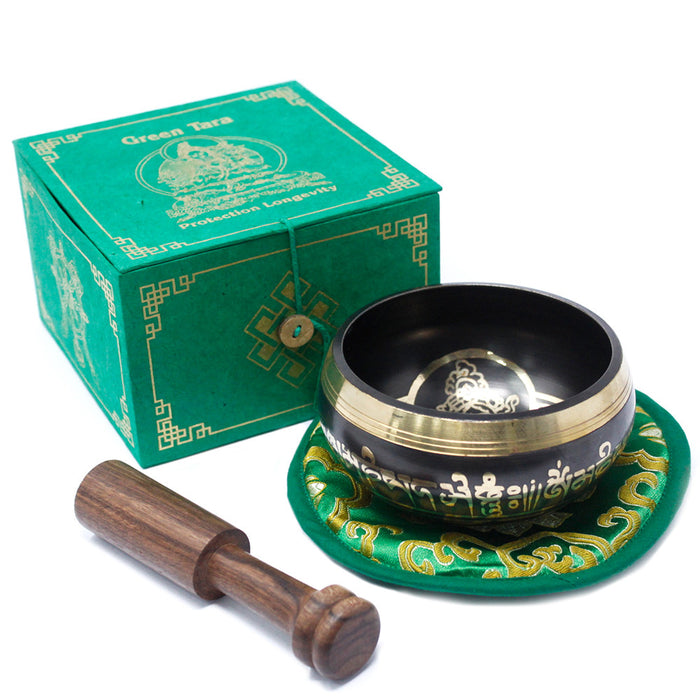 Green Tara Singing Bowl Set 10cm (min 380gm)