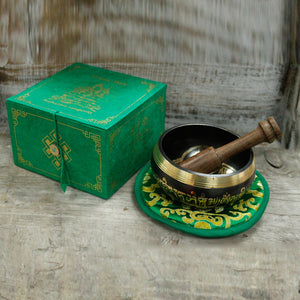 Green Tara Singing Bowl Set 10cm (min 380gm)