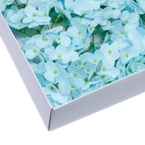 10 x Craft Soap Flowers - Hyacinth Bean - Baby Blue