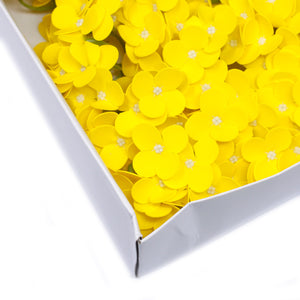 10 x Craft Soap Flowers - Hyacinth Bean - Yellow