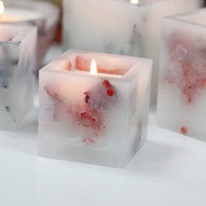 Enchanted Candle - Small Square Jar - Rose