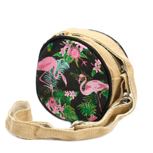Eco Round Bag - Small - Flamingos