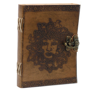 Leather Greenman Notebook (6x8")