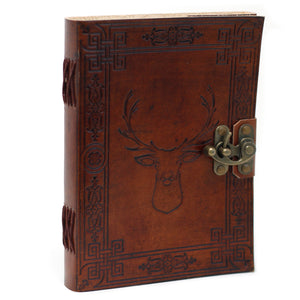 Leather Stag Notebook (6x8")