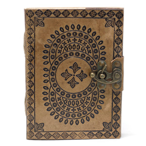 Leather Blue Mandala Notebook (7x5")