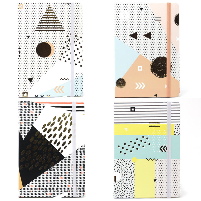 Cool A5 Notebook - Assorted Designs - Golden Abstract