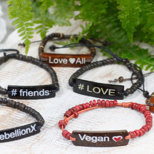Coco Slogan Bracelets - Vegan