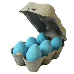 6x Bath Eggs in a Tray - Blueberry