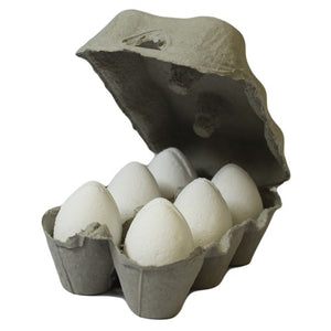 6x Bath Eggs in a Tray - Coconut