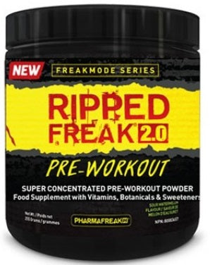 PharmaFreak Ripped Freak Pre-Workout 2.0, Blue Raspberry - 270 grams